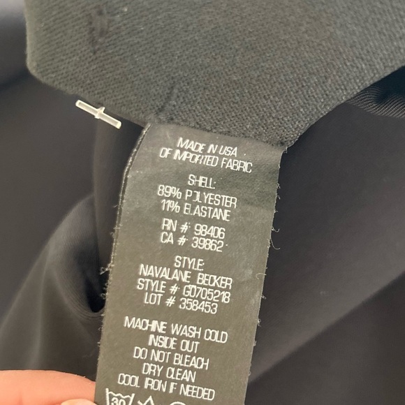 Theory Black Becker Slim Ankle Trousers size 12 work pants - Picture 7 of 7